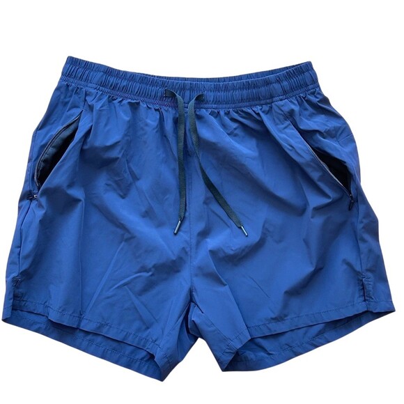 Fashion Other - Fashion Mens Shorts Size L Blue Lightweight Athletic Running Gym Zip Pockets